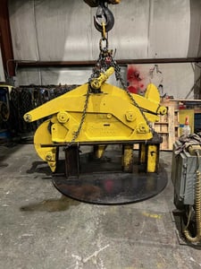40000 lb. Heppenstall, automatic vertical coil tong, 16"-24" ID