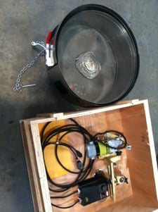 H & M #BMH, motorized band type pipe beveling machine, 10" to 240" w/proper band