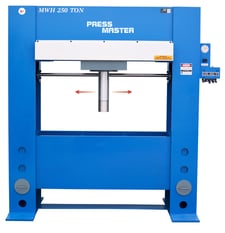 200 Ton, Press Master #HFP-200MWH, H-frame hydraulic press, 20" stroke, 12" bore