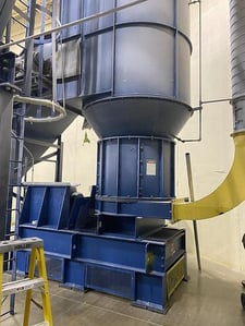 American Pulverizer Co. #VSP4, pulverizer, 100 HP, 6 pitch steek belt, 40" wide, cart tipper