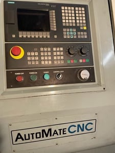 AutoMate #CK-6136, 14.1" swing, 8" chuck, 29" centers, Seimens 808D, 6 tools, 2000 RPM, 7.5 HP, tailstock