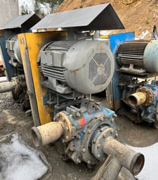 Metso, tailings pumps, 6x4, 100 HP motors, belt drives w/guards