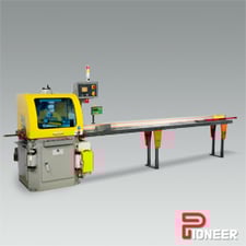 20" PMI #PMI-20, semi-auto miter upcut saw, 5.905" cutcap., 7.5 HP, 2800 RPM, 5.9" H x 11" width sawing