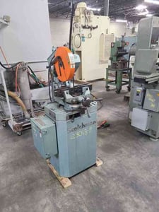 Scitchman #VS-350LT, single phase cold saw, 45 Degrees  miter, flood coolant tank with pump, 2010