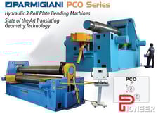 Parmigiani #PCO-Series, plate bending roll, 3 or 4 roll, new