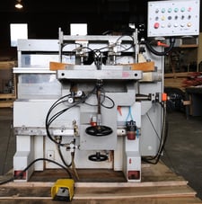 Mitre Door Machine, Bacci #TTF1, 40mm blade, 3 HP, PLC controlled, 1998