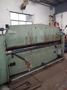 14 gauge x 10' Roto-Die #15, hydraulic press brake, serial #82037,3 phase, 230-480 V., 15 HP