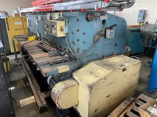 3/16" x 10' Amada #M3045, mechanical shear, 13 hold downs, squaring arm, 2 support arms