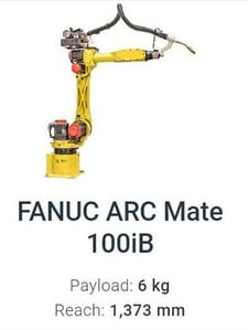 Fanuc, ArcMate 100iB, 6-Axis robot, RJ3iB controller, 6 Kg, 1373mm H reach, 2005, #104953