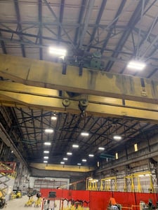 40/10 Ton, P & H #D-20, Overhead Bridge Crane, 76' 6" span, 35'10" lift, 460 V., 1968, Stock 0314623