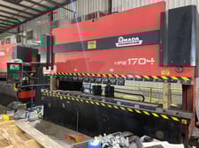 187 Ton, Amada #HFB-1704, CNC press brake, 13' overall, 148" between housing, 7" stroke, 17.88" open