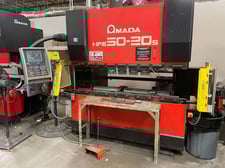55 Ton, Amada #HFE-5020S, CNC press brake, 6.8' OA, 65" between housing, 7.87" stroke, 16.5" throat