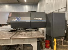 33 Ton, Amada Strippit #1500H-30, CNC turret punch, 42 station, 3 automatic index, Fanuc 18P, ball transfer