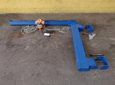 Column mounted jib crane with Vestil hoist, 600 lb. x 80", 2021, #17112