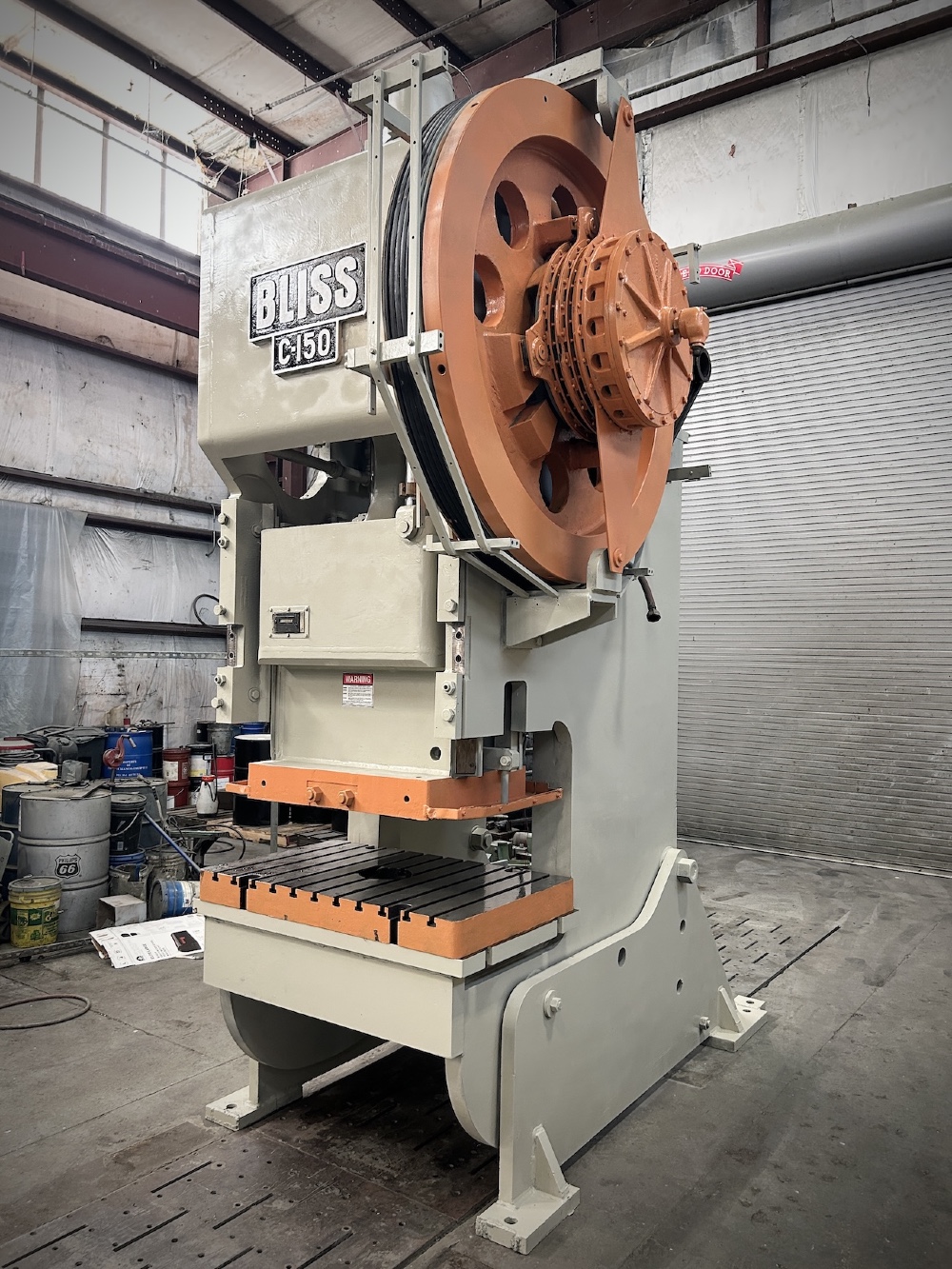 150 Ton, Bliss #C-150, OBI, 6" stroke, 18" Shut Height, 50" x30" bed, 4.5" adj, 70 SPM, air clutch & brake