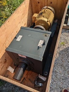 20 HP, 1750 RPM, Falk #1090FZ3A, enclosed gear drive, 45 RPM out, 38.12:1 ratio, rblt