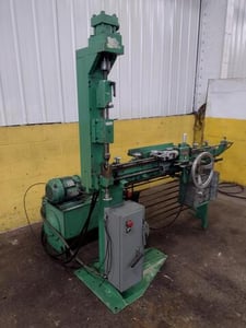 4-1/8" x 48" Carson #CHP-1H, tube end punch forming machine, hydraulic, #17891