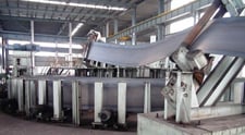 15.98" x .551" API HF tube mill, 406mm x 14mm, floor standing V-type coil car, mandrel uncoiler, 2006