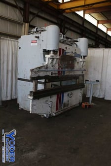 225 Ton, Pacific #K225010-6, hydraulic press brake, 10' overall, 77" between housing, 12" stroke, 1993, #76324