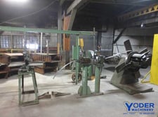 7000 lb. Tishken #HXR-12-REEL, coil reel, 15" width, 65" outside dimensions, 20" ID, friction brake, #64358