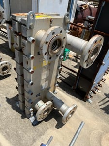 44 sq.ft., Alfa-Laval, TM10-BFD, plate heat exchanger, 20 plates, 316 Stainless Steel plate, 290 psi, 20 bar