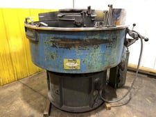 10 cu.ft. Sweco #FM10, vibratory finisher, 48" OD, 44" ID, 14" channel, urethane lining