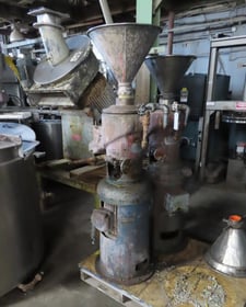 Morehouse Cowles #B1400, stone mill, Stainless Steel, 20 HP, jacketed housing