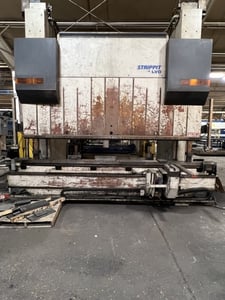 350 Ton, LVD Strippit #PPEB-350BH13, hydraulic, 13' overall, 145" between housing, 12" stroke, powered Back