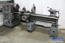18" x 60" Mueser, engine lathe, 12" swing over cross slide, 4-jaw 12" chuck, 5 HP, 3 point steady rest, #67231