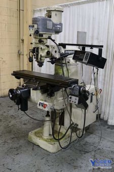 Bridgeport #Series-I, ram type vertical mill, 9" x42" table, 2 HP, 1-Axis Trak digital read out, 1984, #73029
