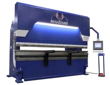 140 Ton, Standard #EV140-12 Precision press brake, 12' overall, 125" between housing, 8" stroke, 16" open, 8"