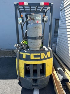 3000 lb. TCM #FCG15, Propane Forklift, 10.9' fork height, 7' mast lowered, 3.2' overall width