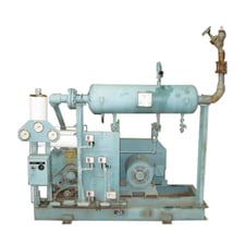 20 HP Frick HCL060757UB16, 6-Cylinder Reciprocating Compressor Package, Belt Driven, 230/460 V, 1850 RPM, 360