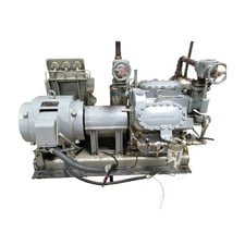 25 HP Mycom F6C2, 6-Cylinder Reciprocating Compressor Package, Semi-Hermetic Driven, 208-230/460 V