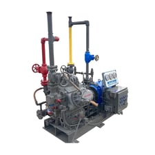 30 HP Mycom N42A, 6-Cylinder Reciprocating Compressor Package, Belt Driven, 36.7 V, 1180 RPM
