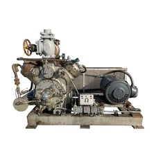 75 HP Mycom N4B, 4-Cylinder Reciprocating Compressor Package, Belt Driven, 230/460 V, 1200 RPM, 470 psig