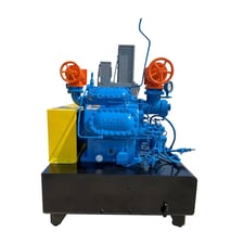 100 HP Vilter 448, 8-Cylinder Reciprocating Compressor Package, Belt Driven, 460 V, 1200 RPM, 320/162 psig