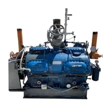 200 HP Vilter 4512XL, 12-Cylinder Reciprocating Compressor Package, Belt Driven, 460 V, 1200 RPM, 525/375 psig