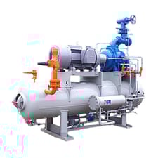 250 Mitts & Merrill Refrigeration 58/WRV-204/1.1, Rotary Screw Compressor Package, 460 V., 568 CFM, 1996