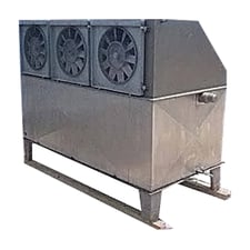 3 Fans, Henry Soby 1F2G-16-21-300-HD, Ammonia Evaporator Coil, 7.4 HP, 480 V, 26" diameter Fans
