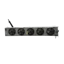 5 Fans, Hussmann HC6A- 278AB AL-T, Ammonia/Freon Evaporator Coil- 3.48 TR, Medium Temperature, Wet Coil, 0.06