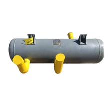 34 gallon E. L. Nickell, Ammonia Intercooler, 13" diameter x 60" L Tank, 1972