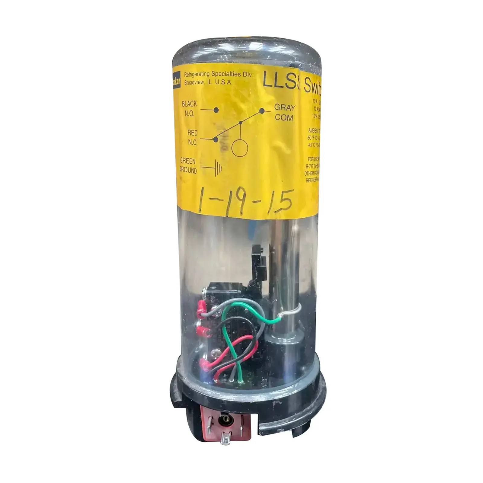 Parker Refrigeration LLSS, Refrigerant Float Switch, 450 psi, 120/240 VAC