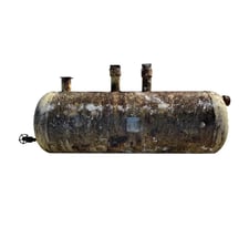 185 gallon E.L. Nickell, Horizontal Ammonia Receiver, 25" diameter x 70" L Tank, 150 PSI @ 350 F
