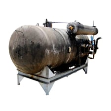 885 gallon E.L. Nickell, Horizontal Ammonia Receiver, 48" diameter x 113" L Tank, 150 psi @ 650 F max /-20 F
