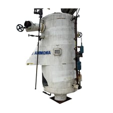 634 gallon H.A. Phillips & Co, Vertical Ammonia Receiver, 40" diameter x 90" L Tank, 150 PSI @ 250 F, 1992