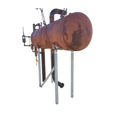 168 gallon Industrial Service & Fabricators Inc, Horizontal Ammonia Receiver, 25" diameter x 79" L Tank, 250