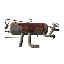 150 gallon Phillips #E1154, Horizontal Pressure Vessel, 24" diameter x 60" L Tank, 200 PSI @ 650 F, 1979