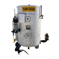 230 gallon Refrigeration Valves & Systems, Vertical Pump Drain, 30" diameter x 55" L Tank, 300 PSI @ 300 F