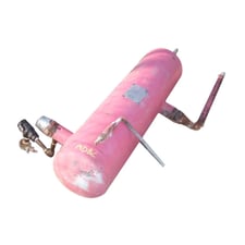 16 gallon Horizontal Ammonia Surge Drum, 11" diameter x 38" L Tank, 250 PSI @ 650 F